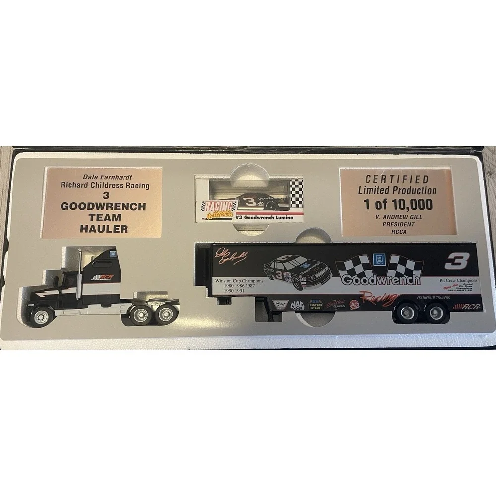 Dale Earnhardt RCCA Team Hauler Die Cast 1993 1st Quarter 1/64 With Car and COA